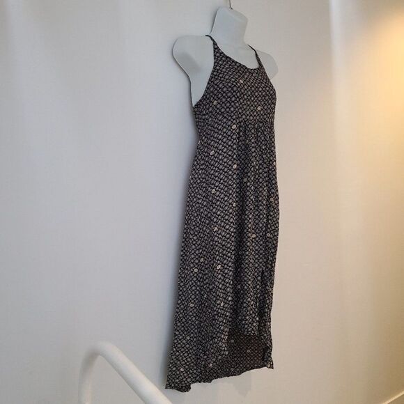 Roxy Black & White Patterned Hi-Low Midi Dress - XS - Picture 2 of 8